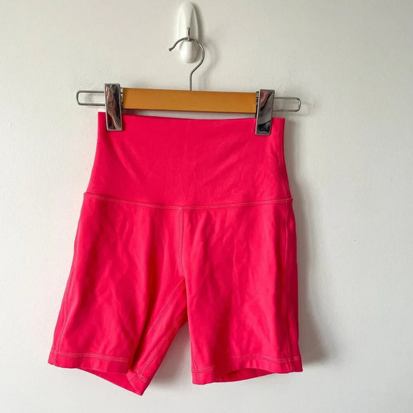 Lululemon Align High-Rise Biker Short 6" Lip Gloss Pink Size 2 - Picture 3 of 6